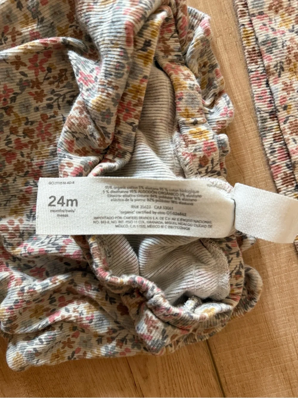 Little Planet Girls Organic Short Sleeved Ruffle Bloomer Set Floral 24 Months